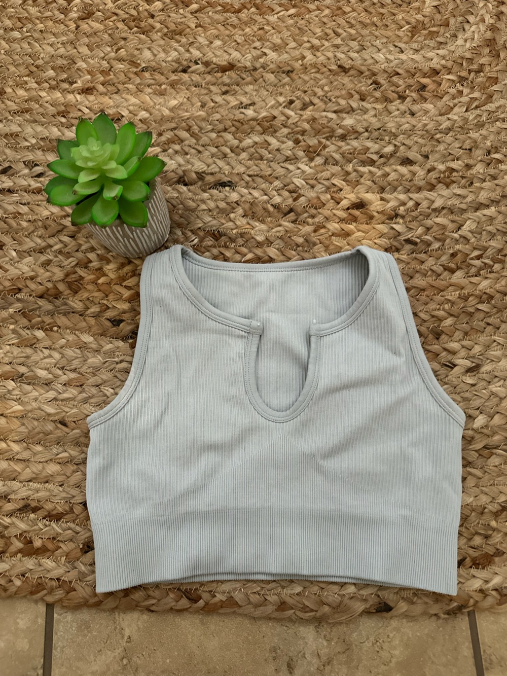SEAMLESS RIBBED ATHLETIC TANK